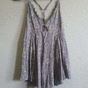 Free People Gray Summer Top